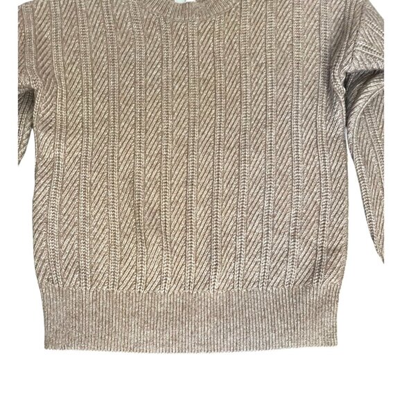 Joie Womens Beige Herringbone Pattern Crewneck Sweater Size Small - Picture 12 of 12